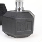 20LB (2piece)HDRS Rubber Coated Solid Cast Iron Dumbbell with Contoured Chrome Handle, Hexagon Head Support for self-pickup face sheet, daily face sheet submission deadline 16:00 - Image 3