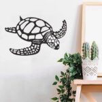 CIFbuy Elegant Metal Sea Turtle Ornament - Unique and Stylish Coastal Decor. As a Beach Theme Wall Art for Kitchen, Bathroom, and Living Room, It Creates a Distinctive Aesthetic in Your Home with Its Sea Tur - Image 5