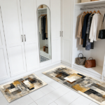 Three-piece kitchen rug set, non-slip and washable, abstract pattern kitchen hallway rug, soft and comfortable, suitable for sinks, floors, entrances, hallways and bathrooms. - Image 6