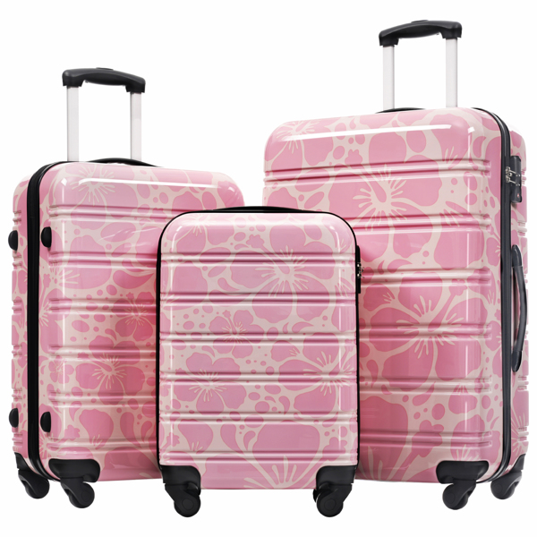 Hardshell Luggage Sets 3 pcs Spinner Suitcase with TSA Lock Lightweight-20"+24"+28" Luggages