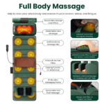 Full Body Electric Massage Mat with Detachable Neck & Foot Kneading Units, Inflatable Lumbar Pillow Heating Function 10 Vibration Points Multi Modes Timer Anti-Slip Base Foldable with Storage Bag - Image 5