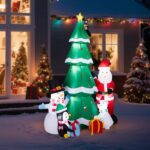 7.5FT Lighted Christmas Inflatable Decoration, Inflatable Christmas Tree with Santa and Snowman, Funny Blow Up Yard Decorations with Built-in LED Lights for Holiday Party Front Yard Lawn Garden Decor - Image 11