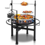 85*85*108cm Round Iron Spray Grill Black - Image 6