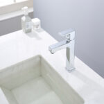Chrome Single Hole Bathroom Faucet,Laundry Vanity Sink Faucet with Two 9/16" Hoses[Unable ship on weekends, TK/TEMU only for pickup, only TX10643 warehouse supports GOFO] - Image 16