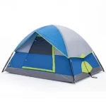4 Person Waterproof Camping Tent with Rainfly, Easy Setup Dome Tent with Mesh Windows & Skylights, Lightweight Portable Tent for Outdoor Camping, Festivals & Backyard, Blue (Shipment from Walmart)