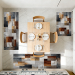 Three-piece kitchen rug set, non-slip and washable, abstract pattern kitchen hallway rug, soft and comfortable, suitable for sinks, floors, entrances, hallways and bathrooms. - Image 8