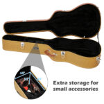 Replace 46540529 41" Folk Guitar Hardshell Carrying Case Fits Most Acoustic Guitars Microgroove Flat Yellow - Image 13