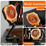 USB Rechargeable Camping Fan Portable Outdoor Foldable 3 Levels Tent Fan W/ LED Light (US Logistics For USPS/DHL/Fedex/UPS. No designated logistics accepted TK/TMEU only For self-pickup - Image 9