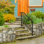 [Same Code 11384510 73142795]Artisasset Matte Black Outdoor 3 Level Iron Handrail - Image 11