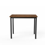 Dining Table Set, Bar Table with 2 Dining chairs, Kitchen Table Counter with Chairs, Industrial for Kitchen Breakfast Table, Living Room, Party Room, Walnut ,35.4″L x23.6″W x 29.7″H - Image 11