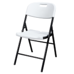4pcs 47*54*84cm Garden Plastic Folding Chair White - Image 6