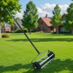 Heavy Duty Rolling Lawn Aerator,Rolling Lawn Aerator, Rotary Push Tine Spike Soil Lawn Aerator Gardening Tool with 3-Piece Long Steel Handle for Garden Yard Grass Maintenance,Not support self-pick up - Image 8