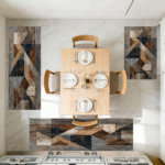 Three-piece kitchen rug set, non-slip and washable, abstract pattern kitchen hallway rug, soft and comfortable, suitable for sinks, floors, entrances, hallways and bathrooms. - Image 8