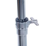 Professional Pedal Control Style Double Tom Drum Stand Silver & Black - Image 5
