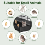 Modular Metal Small pet exercise pen DIY Multi Shape Layout, Metal Pet Enclosure Multi Tier L Square Rectangular Setup, Waterproof Protective Mat Small Animal Indoor Outdoor Cage - Image 8