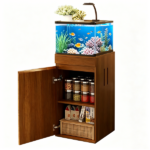 10-15 Gallon Fish Tank Stand with Storage Cabinet, Aquarium Stand with Power Outlets, 330LBS Capacity, Small Terrarium Stand Cabinet with Adjustable Shelves, Tank Stand for 16.9" L x 16.9" W Cube Terr - Image 12