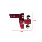 Adjustable Red Trailer Hitch Fits 2" Receiver 6" Drop Solid Tube Hitch 12500 LBS - Image 8