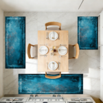 Three-piece kitchen rug set, non-slip and washable, abstract pattern kitchen hallway rug, soft and comfortable, suitable for sinks, floors, entrances, hallways and bathrooms. - Image 9
