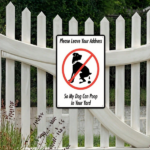 CIFbuy Leave Address Dog Poop In Yard No Dog" Poop Warning Metal Tin Sign 8x12In, Rustproof Outdoor Decor Unframed 2D Flat Pla No Dog Poop WaikTok, No Dog Poop WaikTok, t Self-pickup Logiopics - Image 2