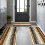 Three-piece kitchen rug set, non-slip and washable, abstract pattern kitchen hallway rug, soft and comfortable, suitable for sinks, floors, entrances, hallways and bathrooms. - Image 12