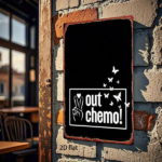 CIFbuy Vintage Metal Sign 8x12 Inch Out Chemo! 2D Flat Printed Square Iron Wall Art, Waterproof Rustproof Retro Decor For Home Bar Gara TikTok, TikTok, Gara Self-pickup Logiopics - Image 5