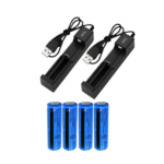 4 PCS 18650 Rechargeable Batteries + 2 PCS USB Charger Set For Flashlights Headlamp (US Logistics For USPS/DHL/Fedex/UPS. No designated logistics accepted TK/TMEU only For self-pickup - Image 4