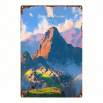 CIFbuy 1pc Machu Picchu Metal Sign 8x12 Inch, Vintage Peruvian Landmark Wall Art, Rustic Iron Decor For Home Office Farm Cafe Bar Garag TikTok, TikTok, t Self-pickup Logiopics - Image 7