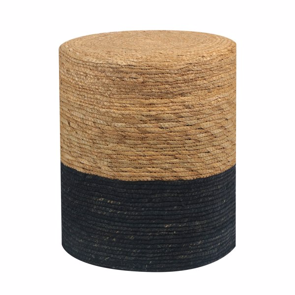 sku:72699233)Ottoman Poof, Natural Seagrass Poufs, Hand Weave Round Footstool, Pouffe Accent Chair, Sitting Braided Footrest W/Jute Cover, Home Decorative Seat for Living Room(Temu