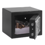 Mini Wall-in Style Electronic Code Metal Steel Box Safe Case 17EF Black - Image 5