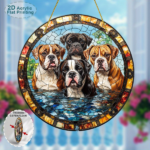 CIFbuy Acrylic Suncatcher Dog Wall Art Home Decor Vibrant Stained Glass Style Boxer Dog Gift Hanging Pendant Colorful Window Decor(TikTok, temu pick-up service) - Image 6