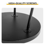 Patio Small Side Table, Round 2 Tier End Table, Metal Round Coffee Table for Indoor Outdoor, Black - Image 6