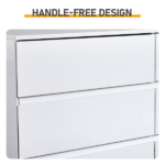 Handle-Free 6-Drawer Storage Cabinet Chest of Drawers with USB-Powered RGB LED Strip 47.24*15.75*27.56in High-Gloss White - Image 7