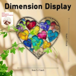 CIFbuy Rainbow Heart Acrylic Sun Catcher Colorful Window Hanging Decoration Gift for Valentine Spring Garden (TikTok, temu pick-up service) - Image 4
