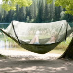 3-in-1 Camping Hammock with Automatic Pop-Up Mosquito Net, Lightweight 70D Nylon Portable Hammock Supports 440lbs, Dual Zipper Outdoor Hammock for Camping Hiking Backpacking Beach Backyard - Image 8