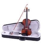 [Do Not Sell on Amazon] GV200 4/4 Classic Solid Wood Violin Case Bow Violin Strings Rosin Shoulder Rest Electronic Tuner - Image 2