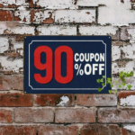 CIFbuy Vintage Metal Wall Sign 90 OFF Coupon Retro Iron Plaque 7.87x11.81 Inch Promotional Slogan Decor Durable 2D Flat TikTok, TikTok, t Self-pickup Logiopics - Image 5