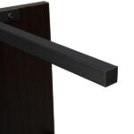 5-layer wall-mounted household steel-wood shelf, density board, iron frame, 61*30.5*182.88cm, black walnut color board, black frame - Image 6