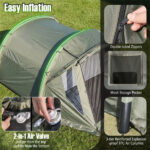 5-7 Person Inflatable Camping Tent with Screened Porch, Waterproof PU2000mm Family Cabin Tent for Outdoor Camping - Image 8