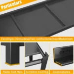 4-Tier Adjustable Multi-Functional Storage Rack, Garage Organizer with Adjustable Shelves, Black - Image 5
