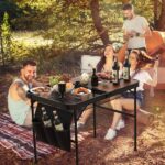 Foldable Camping Table Collapsible Picnic Aluminum Alloy Grill Stand 66LBS Max Load Height Adjustable BBQ Table with Adjustable Height Storage Net 35.43x23.62x26in - Image 12