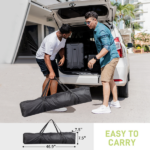 6.5X6.5FT Two Doors & Two Windows Practical Waterproof Right-Angle Folding Tent Greenish-Gray - Image 11