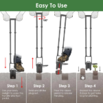 Multifunctional Bulb Planter Tool, Long Handle 5-in-1 Garden Digger Weeder Soil Remover for Home Garden Lawn,Easy to Use Bulb Planter Long Handle, Multifunctional Garden Tool for Planting Weeding Digging - Image 7