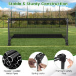 40" Portable Folding Soccer Goal (Size S, Black) - Heavy-Duty Metal Frame, Tear-Resistant PE Net - Image 8