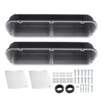 Aluminum Finned Valve Cover Set fit for Ford 289 302 351W 1962-1985 Black - Image 6