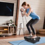 Vibration Plate Exercise Machine with 120 Speed Levels & 2 Resistance Bands, 331Lbs Load Capacity Whole Body Workout Machine USB Music Player for Home Weight Loss & Muscle Toning - Image 8