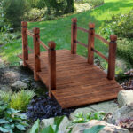 Arch Bridge Small Wooden Bridge Courtyard Outdoor Anticorrosive Wood Landscape Bridge Carbonization Color - Image 18