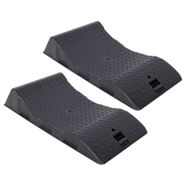 2PACK Tire Saver Ramps,Car Tire Wheel Ramps,Anti-Slip Hard Plastic Design,Black