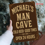 CIFbuy Vintage Metal Wall Sign 8x12 Inch Rustic Iron Plaque Michael's Cold Beer Good Times EST.2012 2D Flat Decor No Power Needed TikTok, TikTok, Self-pickup Logiopics - Image 5