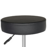 Round Stool Plastic Arch Feet Rotation Bar Stool Black - Image 8