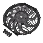 12" 12V Puller Black Single Fan Curved Blades 1226 cfm compatible with VA10-AP50/C-61A 30101522 - Image 2